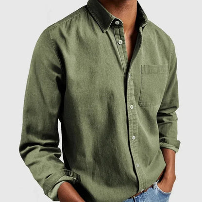 Down Turn Collar Casual Blouse Long Sleeve Tees Solid Button Cardigan Autumn