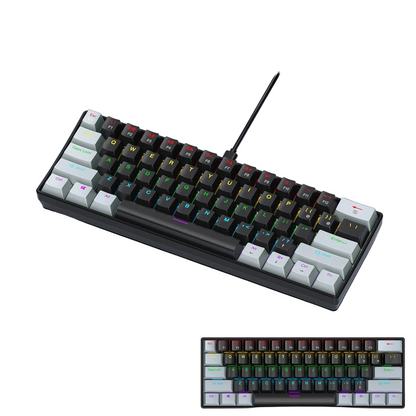 60 Percent Mechanical Mini Keyboard Wired RGB Travel-Friendly