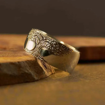 Of Tree Life Ring Unisex Vintage Carved Jewelry European American Fashion Fall 2026 Trend Gift Idea