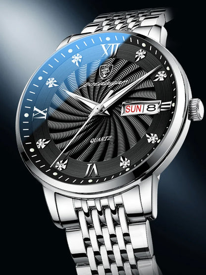 Wristwatch Quartz Stainless Steel Luminous Date Week