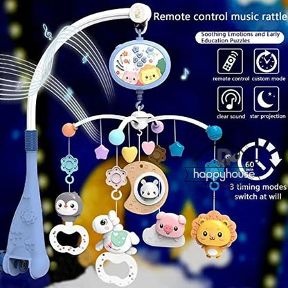 Mobile Crib Remote Music Light Newborn Sensory Toys