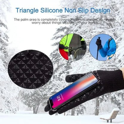 Gloves Winter Thermal Knit Touchscreen Outdoor Running Cycling Driving 2026 Winter Essentials Gift