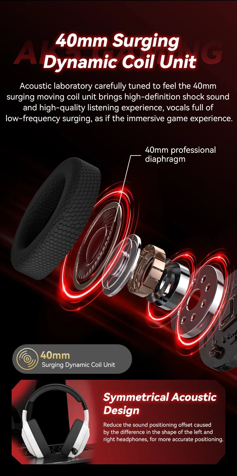 Gaming Headset Wired Light With Omnidirectional Mic