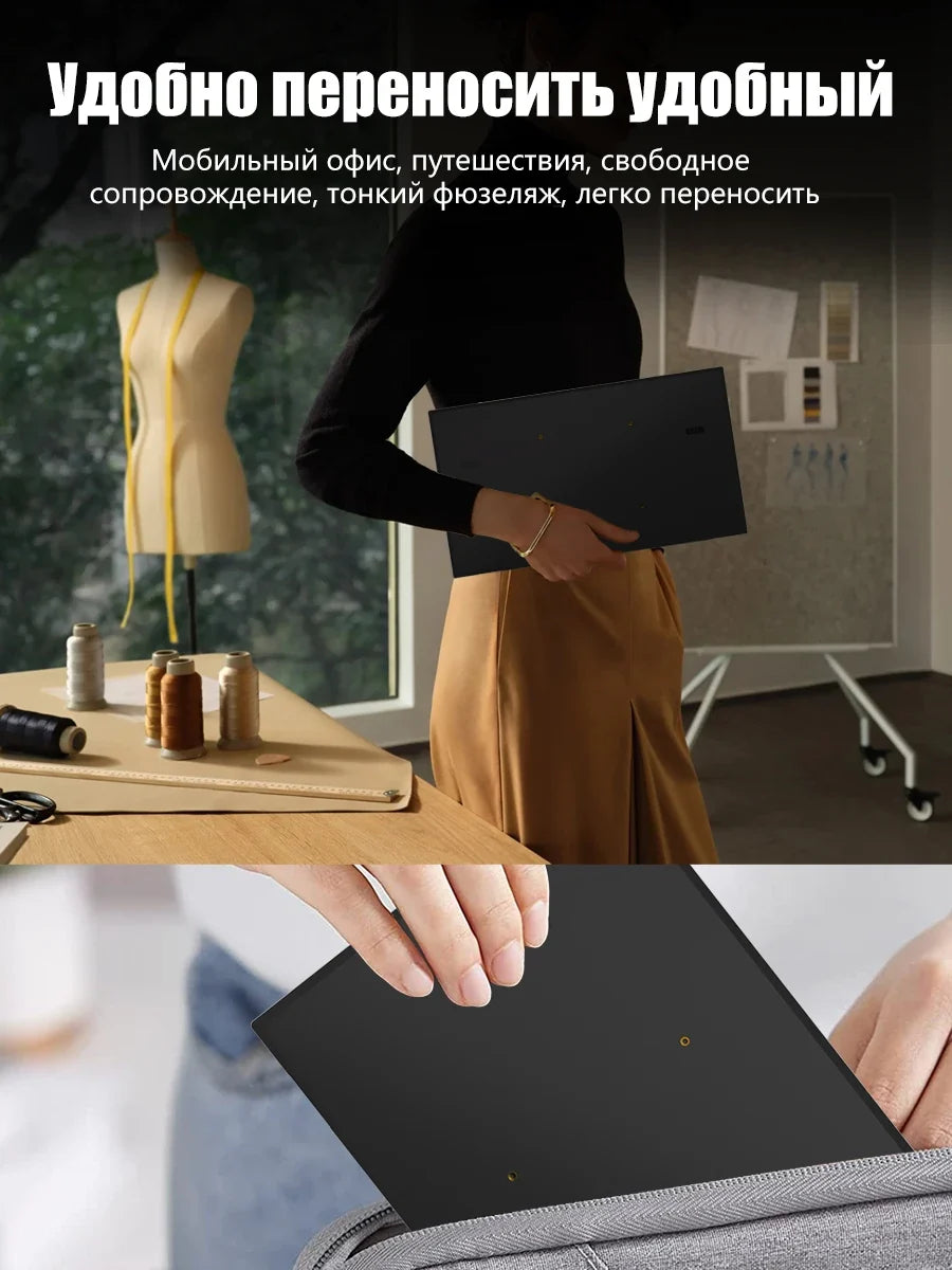 Travel-Friendly 14 Inch Monitor 178 Degree View Built In Speaker