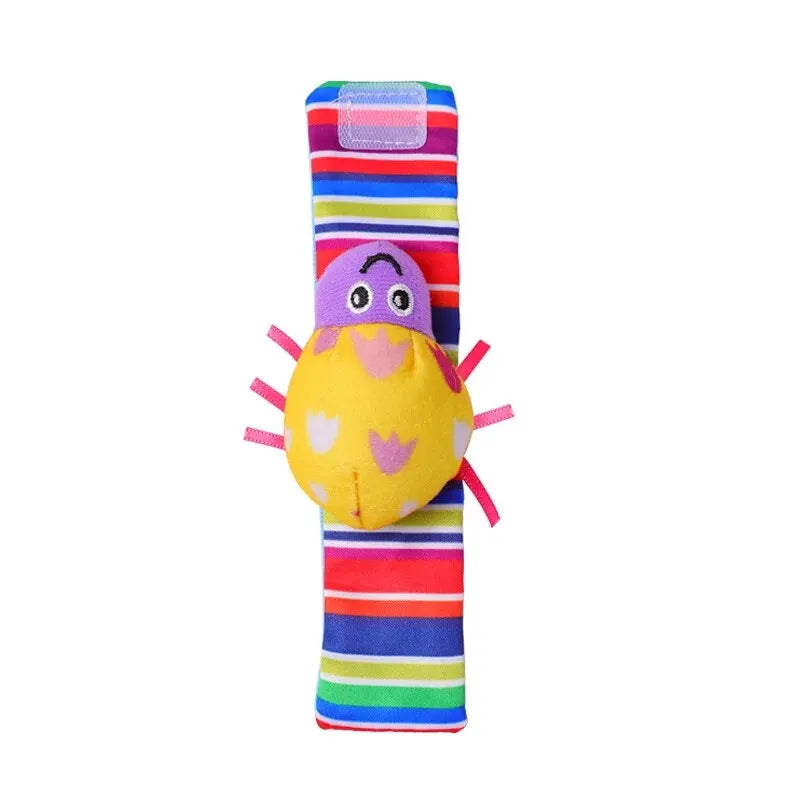4-Piece Baby Rattle Toy Kit with Animal Socks and Wrist Straps for Infants 0-12 Months - Great Gifts for 1 Year Old