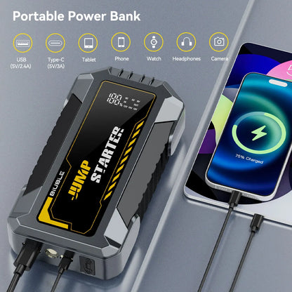 Jump Starter Power Bank 12V Car Booster Travel-Friendly Emergency Charger Fall 2025 Gift Idea