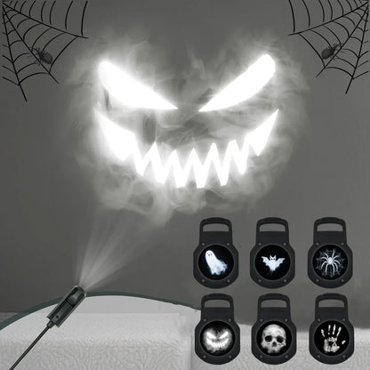 Halloween2025 Edition Projector Light USB LED Projector Lamp With Switchable Ghost Skull Patterns Ceiling Wall Decor Fall