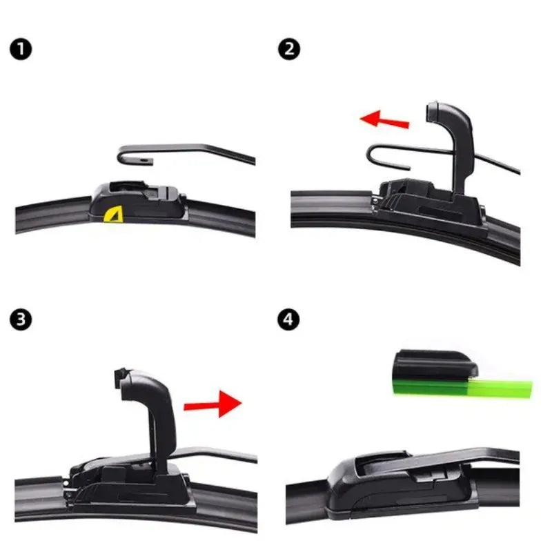 Windshield Car Wiper Blades U Type Universal Bracketless Frameless All Season 2026 Rain Ready