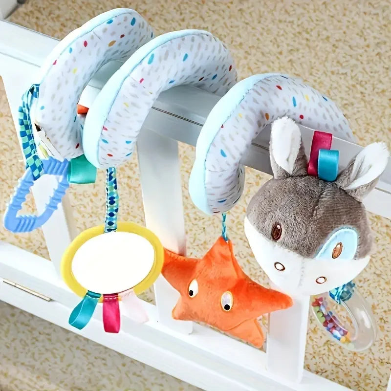 Spiral Plush Stroller Toy Travel-Friendly Newborn Sensory Toys