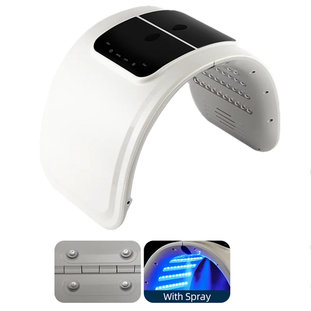 7-Color LED Photon Face Mask & Nano Spray Machine - Skin Rejuvenation Anti-Aging Household Therapy
