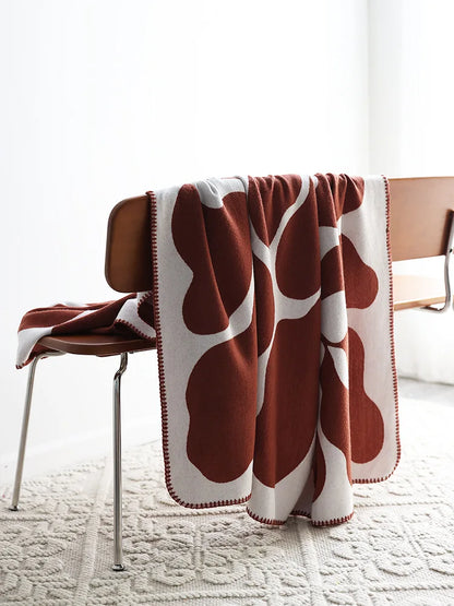 Plush Deluxe Sofa Bedspread Scandinavian Patterned Shawl Household Decor 2026 – Jacquard Imitation Cashmere Throw Blanket