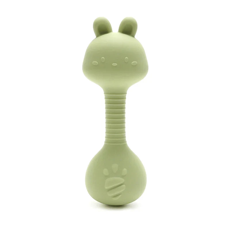 Rabbit Silicone Teether Rattle Newborn Sensory Toys