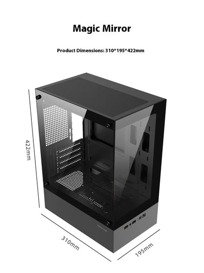 ITX Mini PC Case 240mm Water Cooling MicroATX Chassis