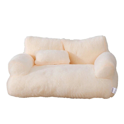 Deluxe Cat Bed Sofa - Winter Warm Plush Nest for Compact Medium Dogs and Cats