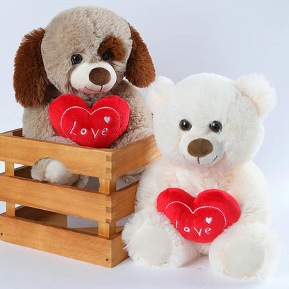 Teddy Bear Plush Toy Heart Hug Gift 2026 Valentine Gift For Kids Huggable Bear Plush