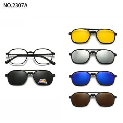 Magnetic Clip Sunglasses Interchangeable Lens Kit 5 Lenses Polarized Prescription Ready Summer 2026 Gift