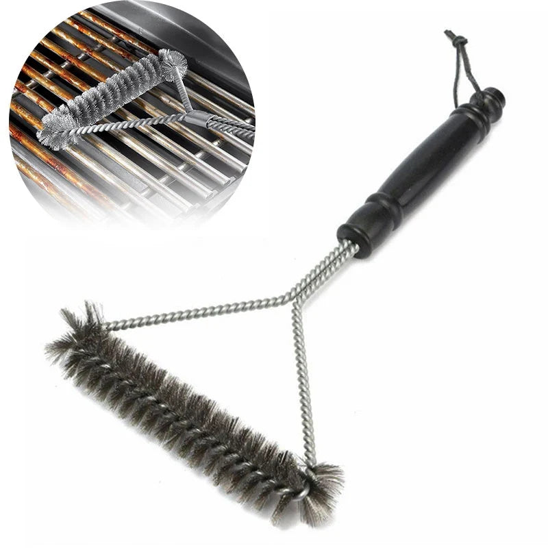Kit of 2, 2026 – Stainless Steel BBQ Grill Brush Non-Stick Cleaning Device Heat Resistant