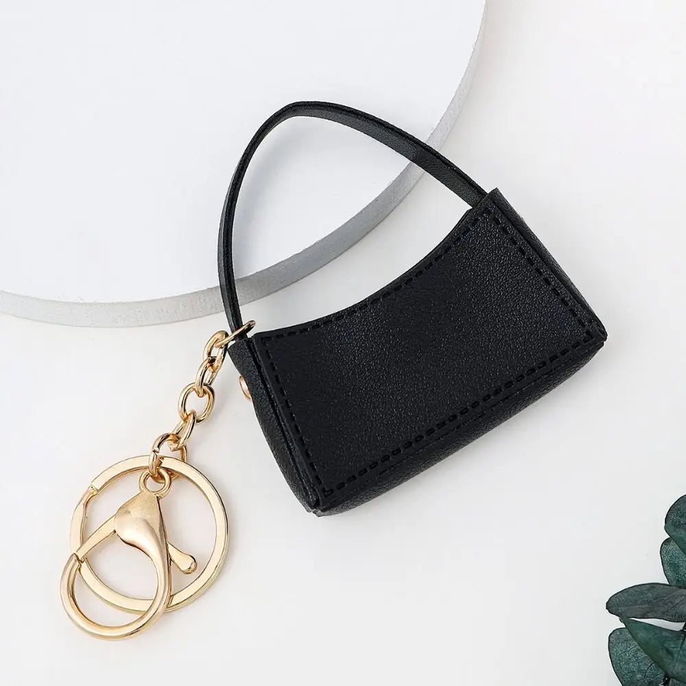 Free 1+1 Birkin Inspired Mini Hand Bag - Candy Color Bag Charm Keychain