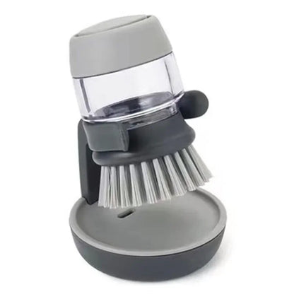 Household Cleaning Brush with Soap Dispenser and Holder - Essential Kitchen Device