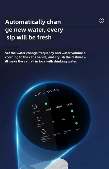 Water Cat Fountain Battery Powered - Automatic Pet Water Dispenser, Fall 2026 Hydration Gift