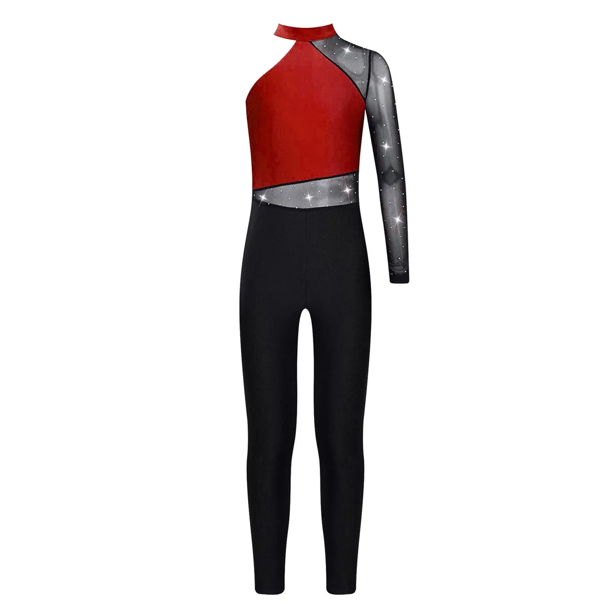 Long Sleeve, Snakeskin, Polyester, Nylon, Elastane, For Ballet, Rhythmic Gymnastics – Stretchy Girls Unitard