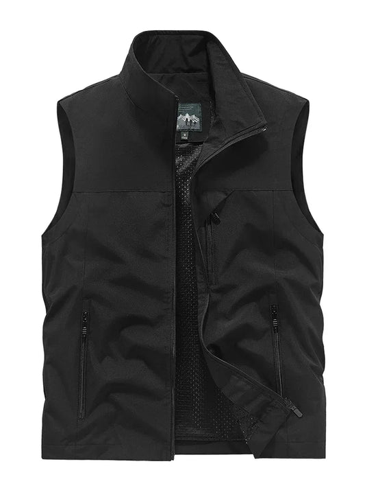 Water-Resistant Multi-Use Mens Vest - Sleeveless Polyester