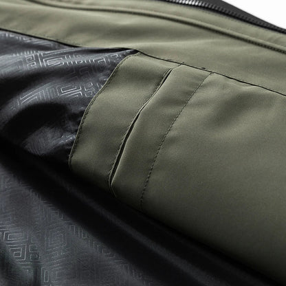 Water-Resistant Relaxed Men's Jacket - Hooded Polyester, Camping