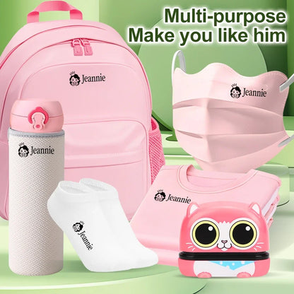 Customized Name Stamp Kit - Engraved Water-Resistant Baby Name Seal, Great Kindergarten Gift