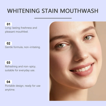 Teeth Whitening Mouthwash 237ml Oral Maintenance Back to School 2026 Minty Fresh Breath