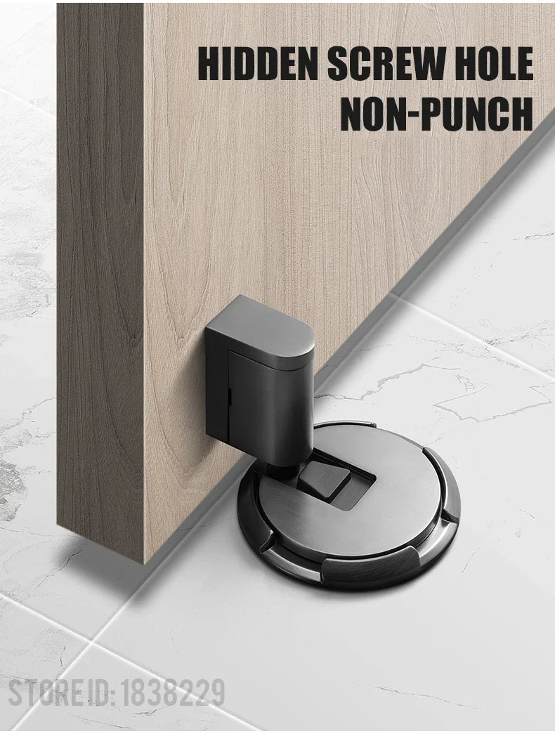 Magnetic Door Stopper Flexible Heavy Duty No Drill