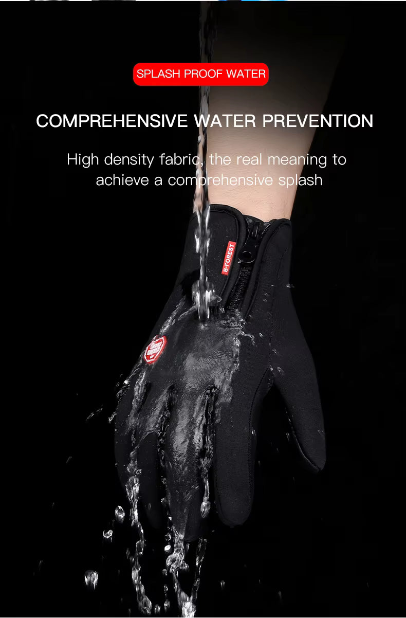 Windproof & Water-Resistant, Anti-Slip Unisex Gloves for Cycling and Cold Weather – Winter Thermal Touchscreen Gloves