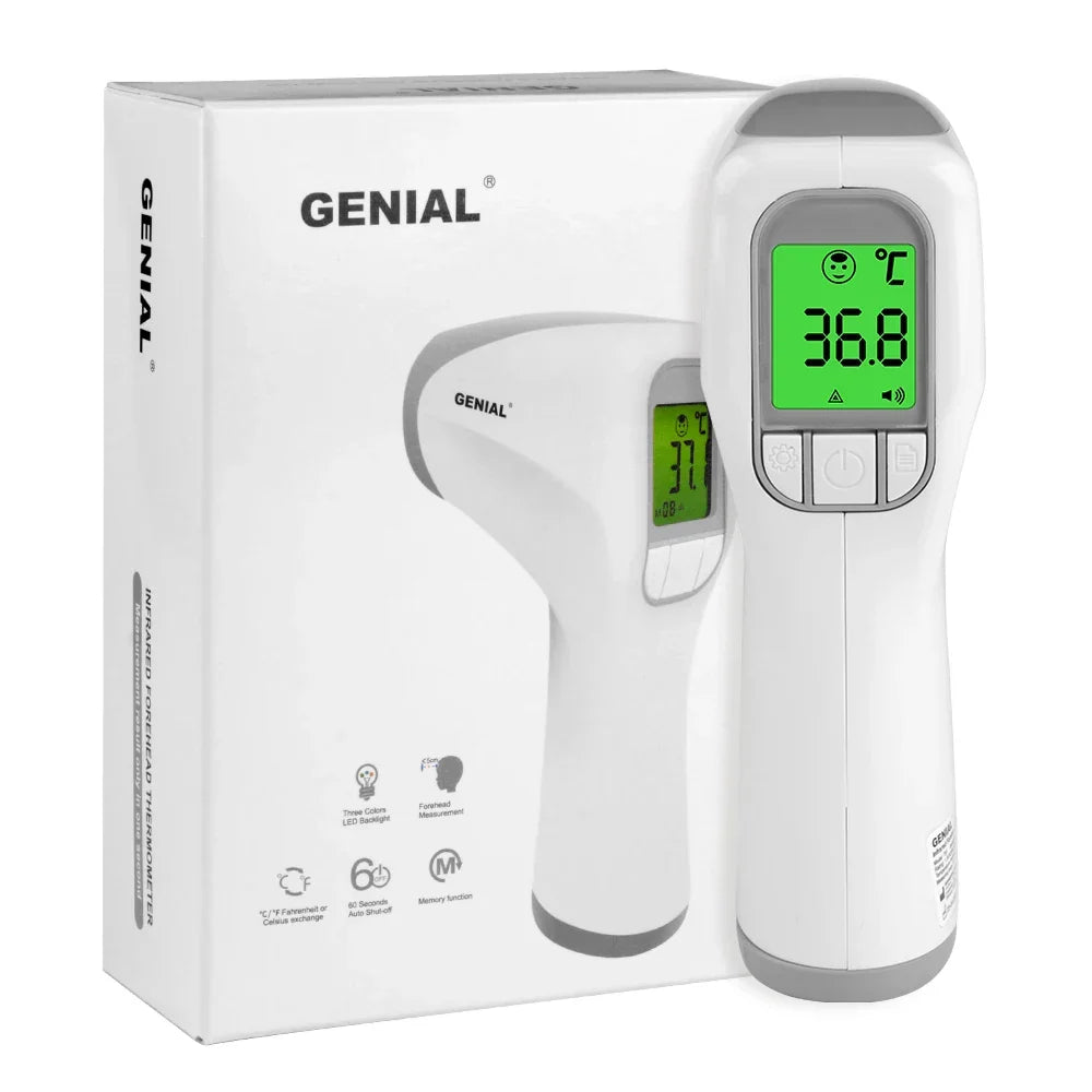 Infrared2026 Edition Forehead Thermometer 2-in-1 with Fever Alarm and LCD Display, Accurate Readings for Family, Back to School