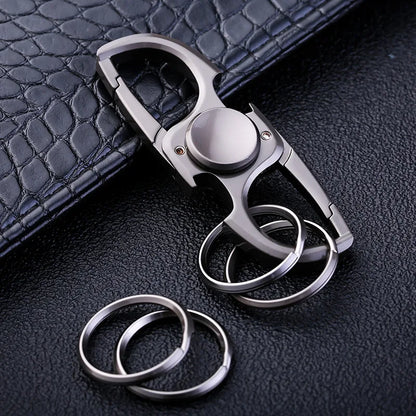 Fidget2025 Edition Spinner Keychain Stainless Steel EDC Gift