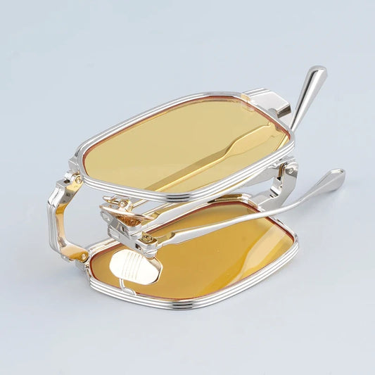 Foldable Sunglasses Square Frame UV400 Lenses Light Eyewear Summer 2026 Trend