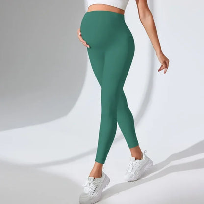High Waist Ankle-Length Seamless Knit, For Pregnancy And Workouts – Supportive And Flattering Women’s Maternity Leggings