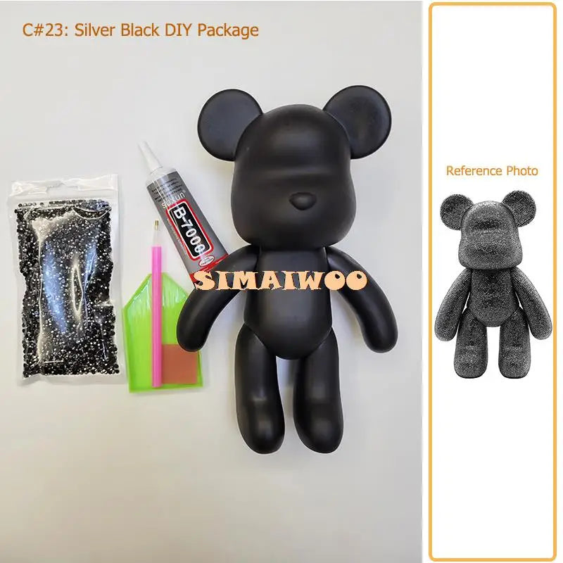 Diamond Painting Kit 5D Full Drill Crystal Bear Doll Christmas 2025 DIY Rhinestone Mosaic Sparkling Household Decor Gift