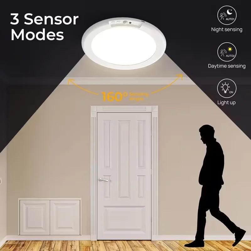 Motion2026 Edition Sensor Ceiling Light Magnetic Mount - Cordless LED With Remote USB-C Battery-Powered, White Hallway Spring