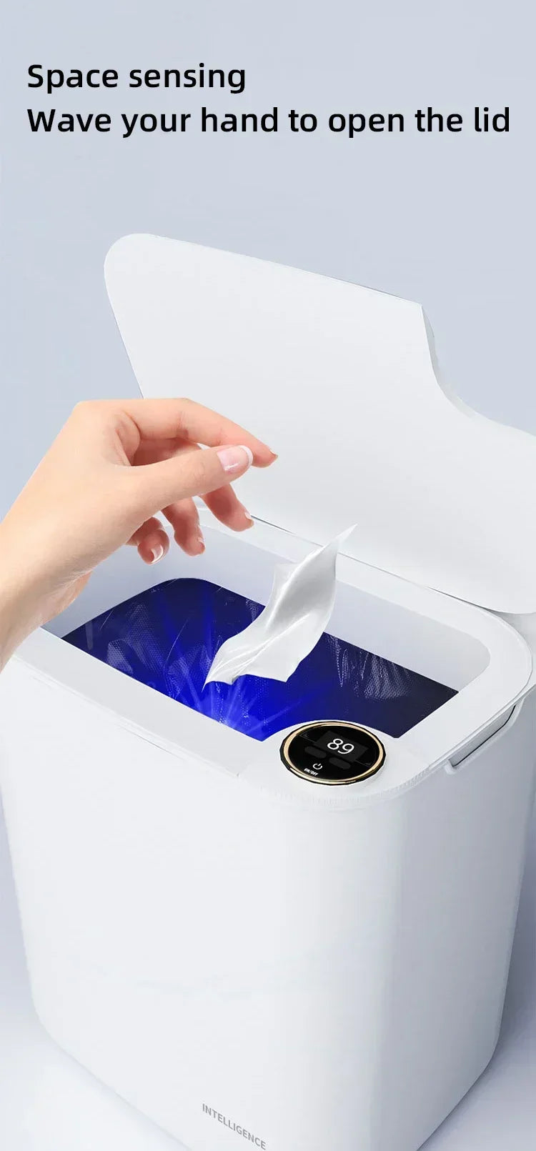 Sensor Smart Trash Can 18L With Display Type C Recharge