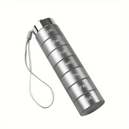 Water-Resistant, Stackable, Summer Travel 2026 – Pill Organizer Metal Travel Pill Box Kit
