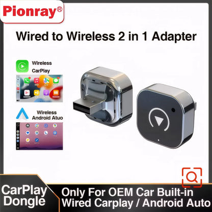 Cordless CarPlay Adapter 2-In-1 For Android Auto, AI Smart Box, Fall 2025 Car Tech Gift
