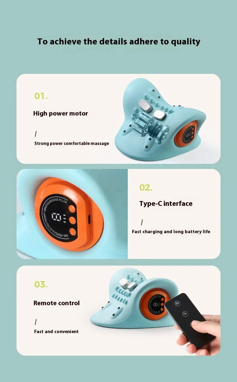 Battery-Powered Finger Pressure Relief for Muscle Tension 2026 – Motor-Driven Neck & Shoulder Massager