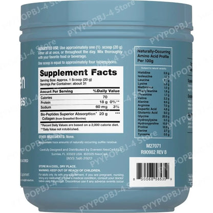 Collagen2026 Edition BioPeptides Powder 22oz Grassfed Protein Supplement for Hair Skin Nails Viral Glow Trend