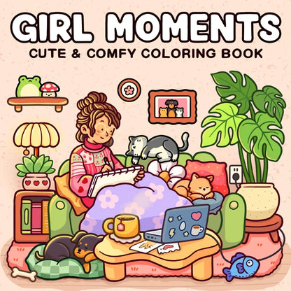 Book Coloring For Adults And Teens Cozy Warm Space Theme Fall 2025 Relaxation Gift For Solo Leisure