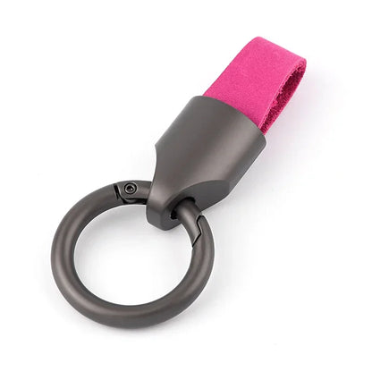 Cowhide Leather Keychain Carabiner Ring Regular Carry