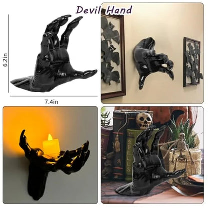 Wall Creepy Hands Life Size Candle Holders Halloween