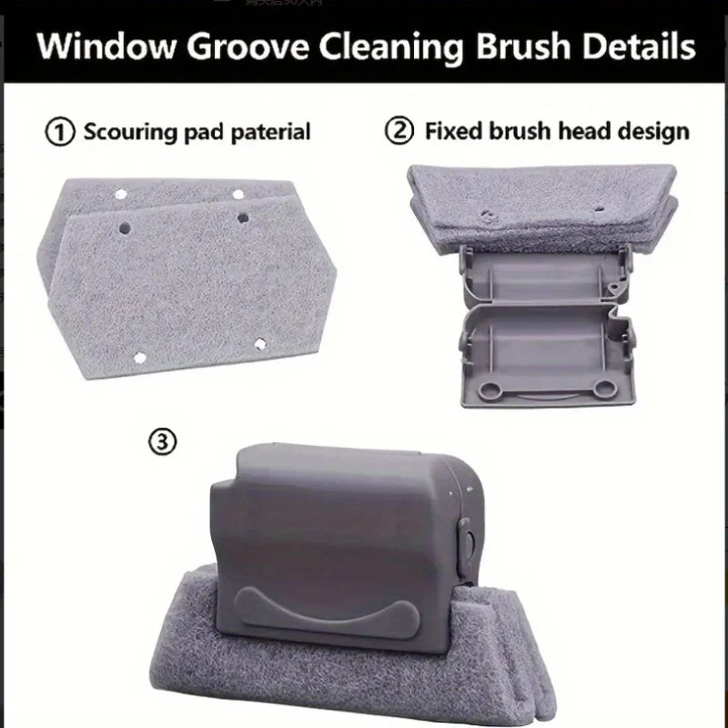 Household Cleaning Window Slot Brush - Kitchen Window Groove Cleaner Device for Simple Cleaning