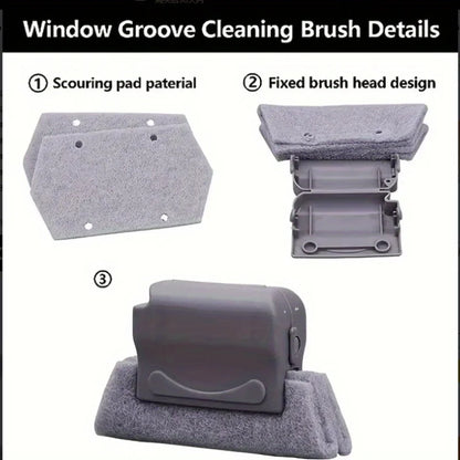 Household Cleaning Window Slot Brush - Kitchen Window Groove Cleaner Device for Simple Cleaning