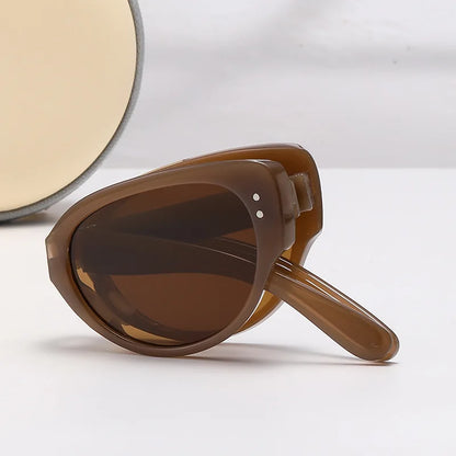 Eye Cat Sunglasses Foldable Narrow Frame Fall 2026 UV Protection Fashion Accessory