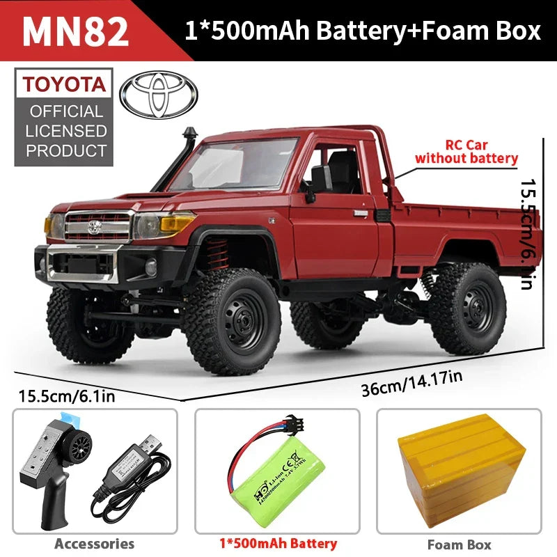 Control Remote Car 1/12 Scale 4WD Off Road RC Pickup Truck Toy For Kids Christmas Gift
