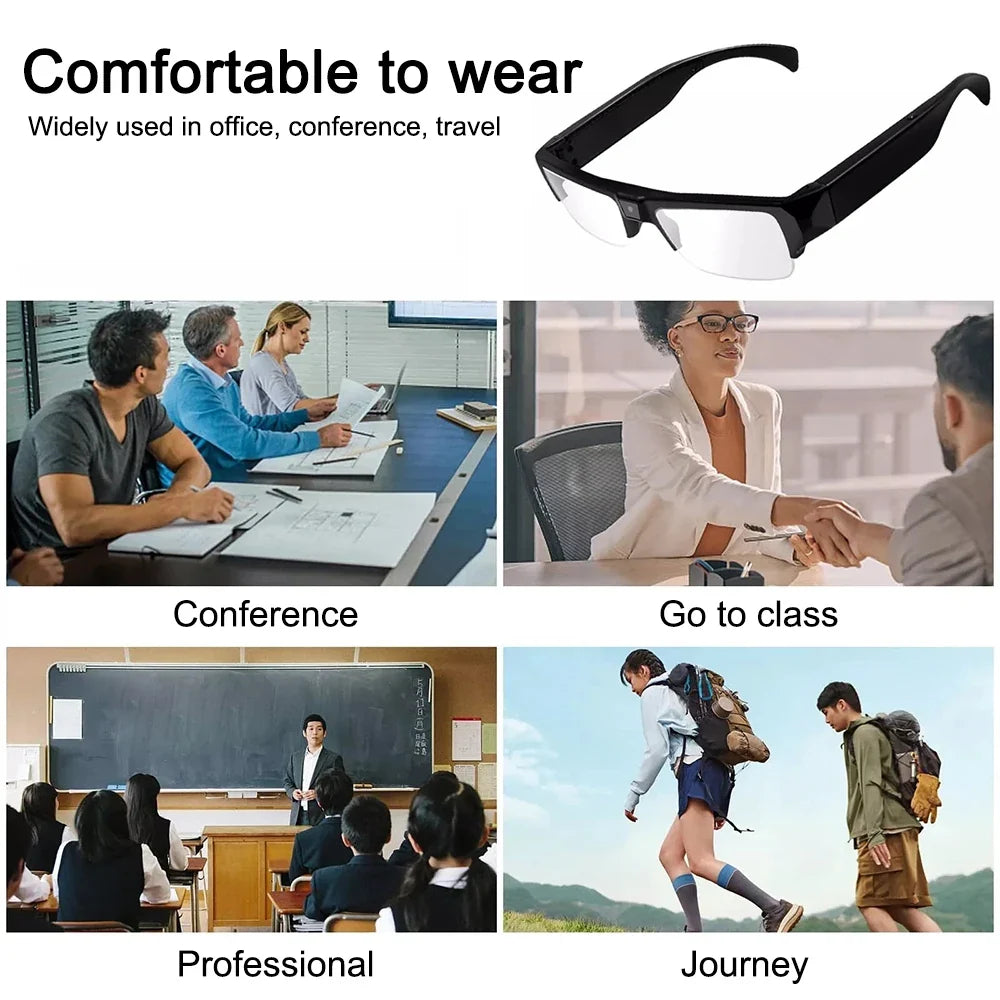 1080P Mini Camera Smart Glasses Travel-Friendly Sports Glasses